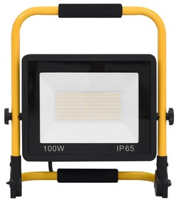 vidaXL Προβολέας LED με Λαβή Θερμό Λευκό 100 W