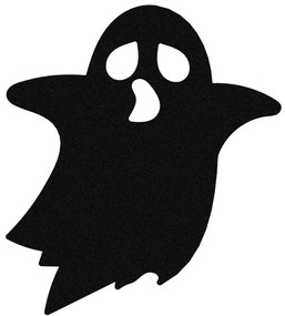 Διακοσμητικό Τοίχου Ghost 939ENZ1108 44x50cm Black Wallity Μέταλλο