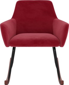 vidaXL Πολυθρόνα Κουνιστή Μπορντό Βελούδινη