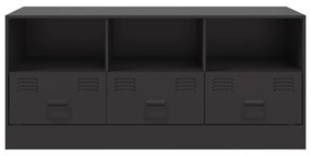 vidaXL Έπιπλο Τηλεόρασης Μαύρο 99x39x44 εκ. από Ατσάλι