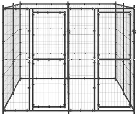 vidaXL Κλουβί Σκύλου Εξωτερικού Χώρου 4,84 μ² από Ατσάλι