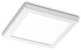 Φωτιστικό Οροφής - Πλαφονιέρα Aura Square 290836 22x1,8x22cm LED 20W 3000K 1950Lm White Ideal Lux