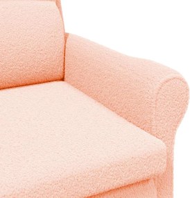 vidaXL Πολυθρόνα Ροζ Απαλό ύφασμα Sherpa