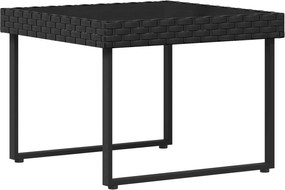 vidaXL Σέτ καναπέ κήπου με μαξιλάρι 2 pcs Μαύρο Πολυ-ρακί και Χάλυβας