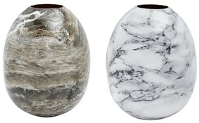 Βάζο DKD Home Decor Μέταλλο Καφέ Λευκό Μάρμαρο Σύγχρονη (13 x 13 x 16 cm) (x2)