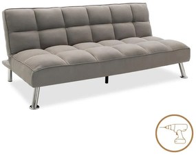 3 seater Sofa-bed Rebel with fabric in light grey color 189x92x82cm 189x92x82 εκ.