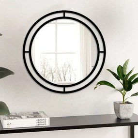 Megapap Καθρέφτης Τοίχου Bubble Αλουμινίου Μαύρο 57x2x57εκ.