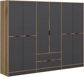 Εξαφυλλη Ντουλαπα Χρυσο ELINA 52x277.2x208