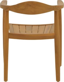 Πολυθρόνα Ganny pakoworld teak ξύλο σε φυσική απόχρωση 59x56x71εκ