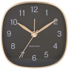 Ρολόι Επιτραπέζιο - Ξυπνητήρι Travel Square KA5957BK 8,5x3,6x8,5cm Black Karlsson Polystyrene
