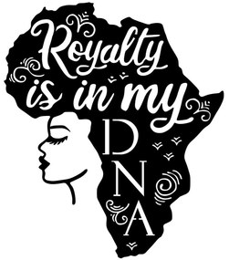 Διακοσμητικό Τοίχου Royalty Is In My Dna 899SKL2577 58x70cm Black Wallity Μέταλλο