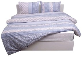 Παπλωματοθήκη Σετ 2Τμχ Des. 5001 Grey Anna Riska Μονό 160x240cm 100% Cotton