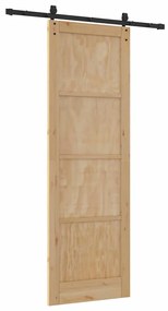 vidaXL Συρόμενη Πόρτα ORKDAL Καφέ 78 x 232 cm Μασίφ ξύλο πεύκου