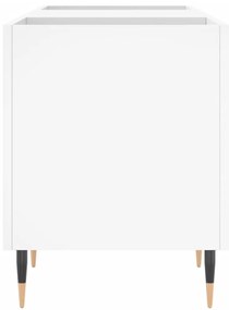 vidaXL Δισκοθήκη Λευκή 121 x 38 x 48 εκ. Επεξεργασμένο Ξύλο