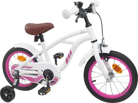 vidaXL Παιδικό Ποδήλατο 14 ίντσες για 3-5 ετών Λευκό