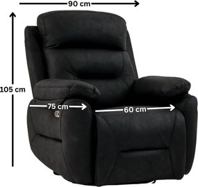 Recliner Comfort Electric - Black Black