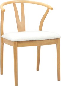 vidaXL Καρέκλα τραπεζαρίας 2 pcs Φυσικό και Ανοιχτό