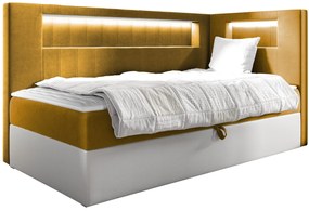 Καναπές κρεβάτι Junior Gold III-Portokali-90 x 200-Deksia - 212.00Χ102.00Χ115.00cm