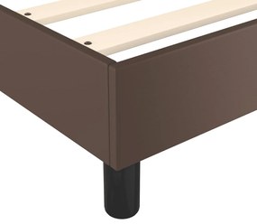 vidaXL Πλαίσιο Κρεβατιού Καφέ 140x200 εκ. από Συνθετικό Δέρμα