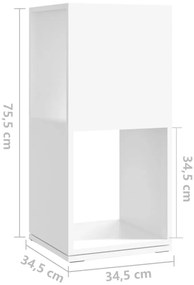 vidaXL Ντουλάπι Περιστρεφόμενο Λευκό 34,5x34,5x75,5 εκ. Επεξ. Ξύλο