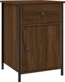 vidaXL Κομοδίνα 2 τεμ. Καφέ Δρυ 40x42x60 εκ. από Επεξεργ. Ξύλο