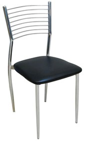 Καρέκλα Vivian Black ΕΜ935,2 40X44X83 cm Σετ 6τμχ Metal, Technoderma