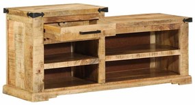 vidaXL παγκάκι Καφέ 110 x 35 x 50 εκ Στερεό ξύλο μάνγκο