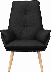 vidaXL Πολυθρόνα Μαύρο 69 x 74 x 93 εκ. Ύφασμα και Κόντρα Πλακέ
