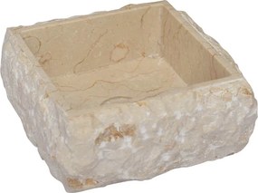 vidaXL Νιπτήρας Κρεμ 30 x 30 x 13 εκ. Μαρμάρινος