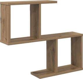 vidaXL Ράφι Τοίχου Artisan Δρυς 60 x 12 x 50,5 εκ Επεξεργασμένο Ξύλο
