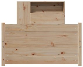 vidaXL Κρεβάτι Βιβλιοθήκη Χωρίς Στρώμα 90x190 εκ Μασίφ Ξύλο Πεύκου