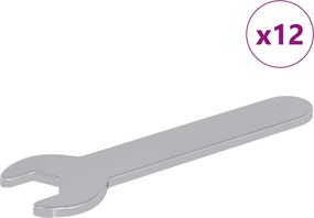 vidaXL Δίχαλο 12 pcs Ασημί 10 mm Σίδερο