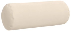 vidaXL Μαξιλάρια Στήριγμα 2 pcs Μπεζ Ø 25 x 70 cm Ύφασμα Μικροΐνας