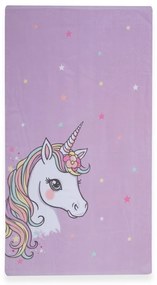 Πετσέτα Θαλάσσης Παιδική Cute Unicorn Lilac Nef-Nef Homeware Θαλάσσης 70x120cm 100% Βαμβάκι