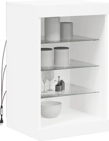 vidaXL Μπουφές με Φώτα LED Λευκός 41 x 37 x 67 εκ.