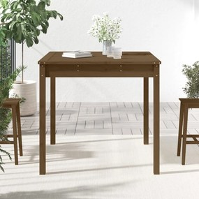 Τραπέζι Κήπου Μελί 82,5 x 82,5 x 76 εκ. από Μασίφ Ξύλο Πεύκου - Καφέ
