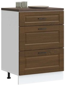 ντουλάπι βάσης κουζίνας Porto Καφέ Δρυς κατασκευασμένο ξύλο