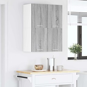 vidaXL Κρεμαστό ντουλάπι 2 pcs Γκρι Σομόνα και Λευκό 60 x 31 x 40 εκ
