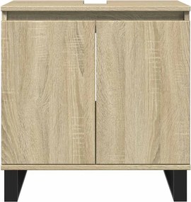 vidaXL Ντουλάπι Μπάνιου Sonoma Δρυς 58 x 33 x 60 εκ. από Επεξεργ. Ξύλο