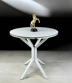 Stewehome ΤΡΑΠΕΖΙ ΣΤΡΟΓΓΥΛΟ ΜΕ ΧΡΥΣΗ ΛΕΠΤΟΜΕΡΕΙΑ
