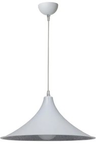 Κρεμαστό Φωτιστικό Οροφής Plexiglass Ε27 Φ42 1130-01/42 Arkolight-1130-61-01/42-Λευκό-Ασημί 1130-61-01/42