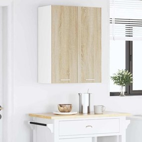 vidaXL Κρεμαστό ντουλάπι με αποθήκευση Δρύς Sonoma 60 x 31 x 80 εκ.