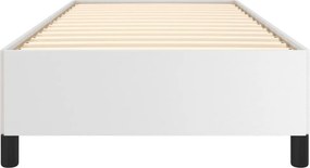 vidaXL Πλαίσιο Κρεβατιού χωρίς Στρώμα Λευκό 90x190 εκ. από Συνθετικό Δέρμα