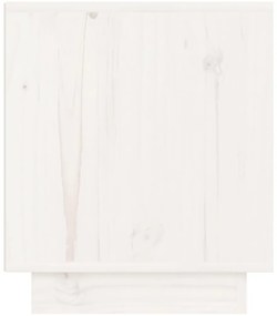 vidaXL Κομοδίνα 2 τεμ. Λευκά 40 x 34 x 40 εκ. από Μασίφ Ξύλο Πεύκου