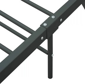 vidaXL Σκελετός Κρεβ. Χωρίς Στρώμα Γκρι 140 x 200 εκ. Μεταλλικό