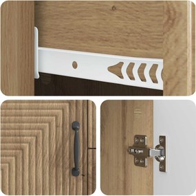 vidaXL Πλαϊνό γραφείο Artisan Δρυς 89 x 34,5 x 60 εκ.
