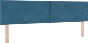 vidaXL Κρεβάτι box spring με στρώμα Μπλε 180 x 200 cm Βελούδο