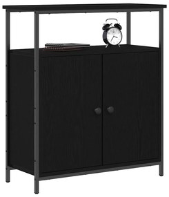 vidaXL Πλαϊνό γραφείο Μαύρη δρυς 70 x 30 x 80 εκ. Επεξεργασμένο ξύλο