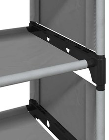 Ράφι παπουτσιών 10επιπέδων γκρι 54x28x158 cm μη υφασμένο ύφασμα - Γκρι