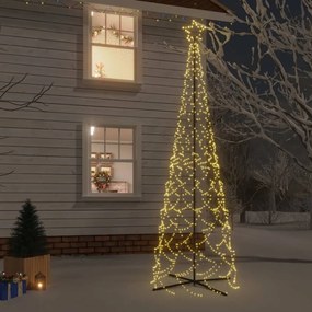 vidaXL Χριστουγεννιάτικο Δέντρο Κώνος 500 LED Θερμό Λευκό 100x300 εκ.